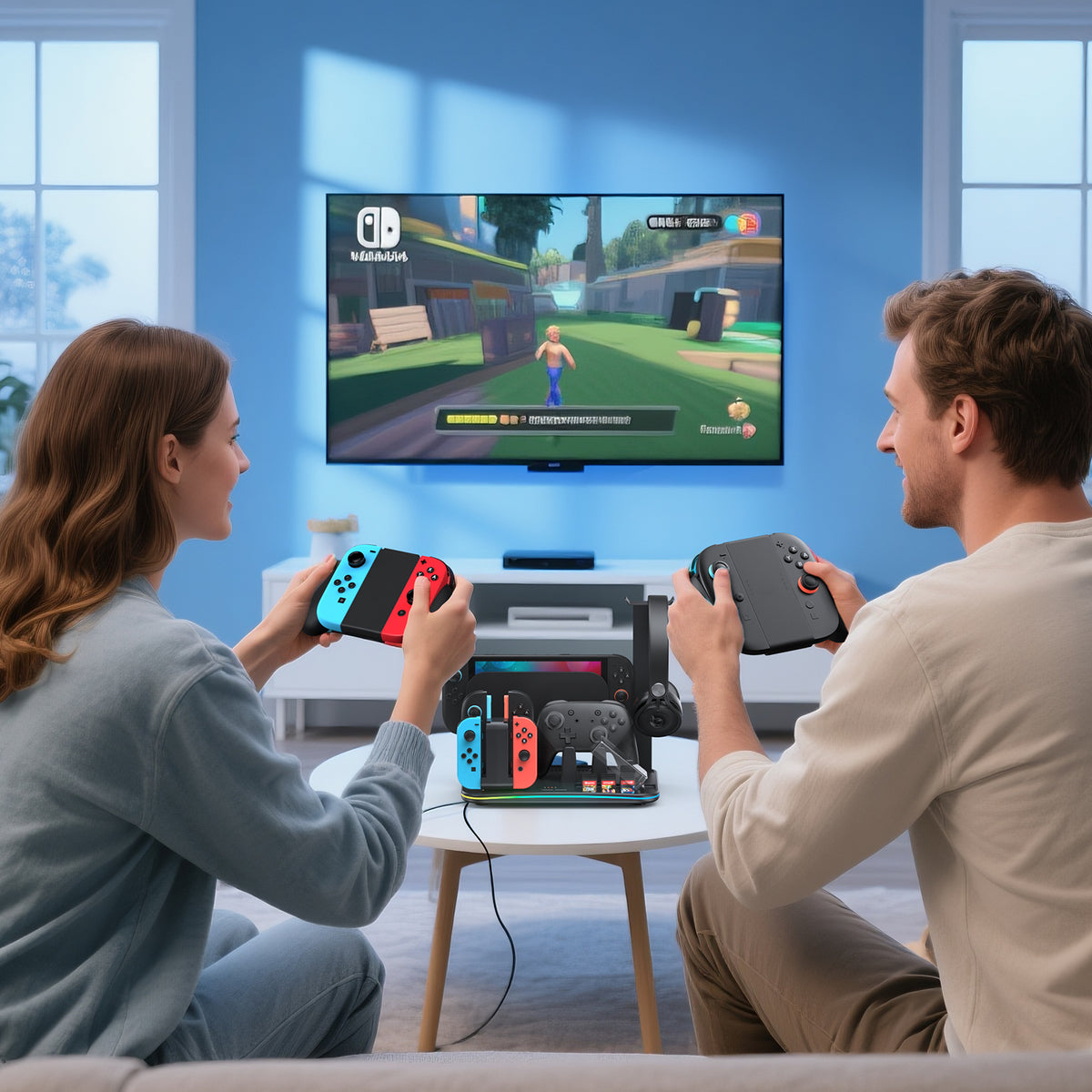 Charging Dock & Organizer with Cooling Fan for Switch 2, Switch 1 & OLED