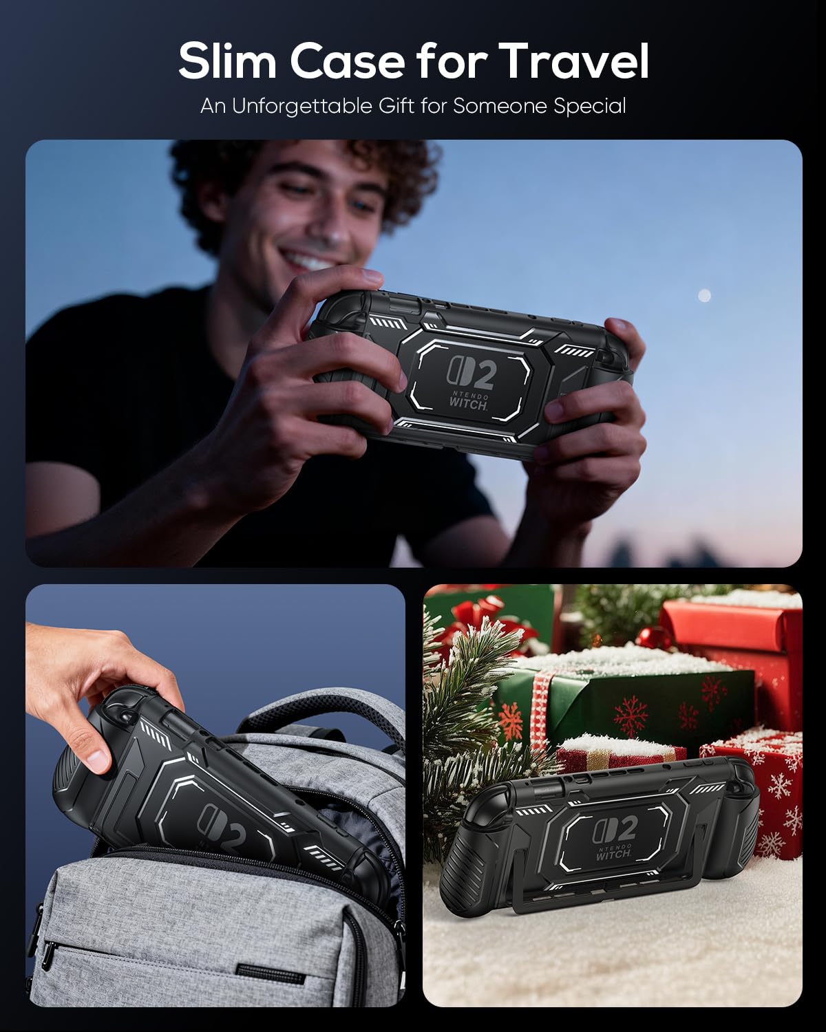 Dockable Protective Case for Switch 2 with Ergonomic Grips