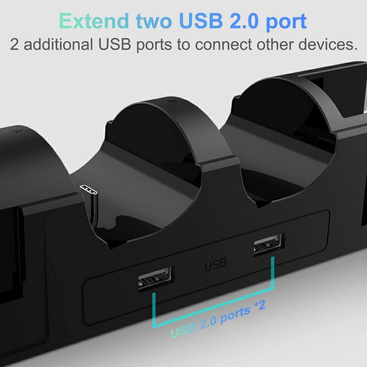 FastSnail Charging Dock Compatible with Nintendo Switch Pro Controllers and for Joy Cons & OLED Model for Joycon,Multifunction Charger Stand for Switch with 2 USB 2.0 Plug and 2.0 Ports