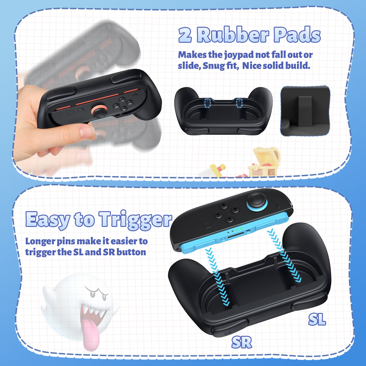 Ergonomic Controller Grips for Switch 2