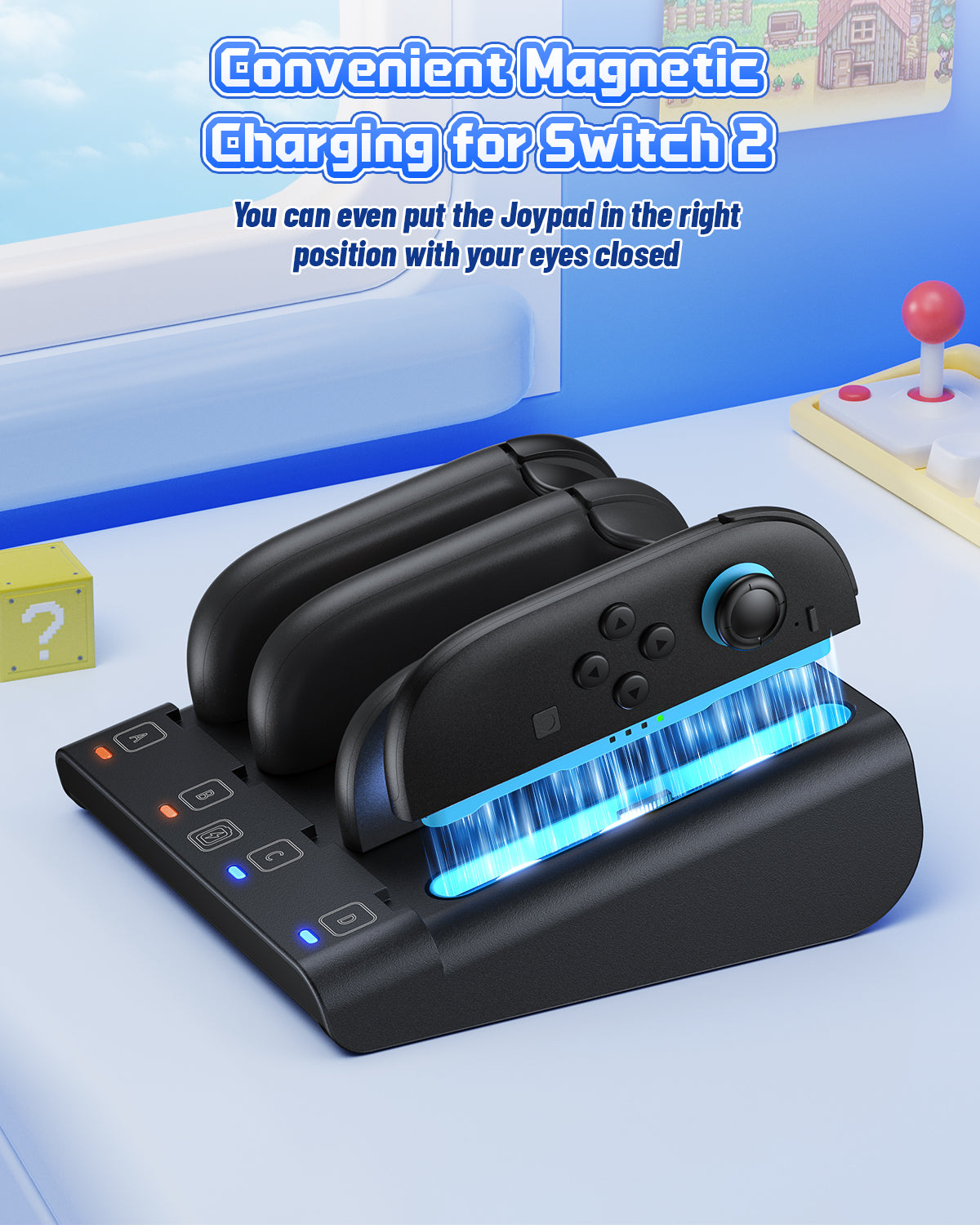 8-in-1 Charging Dock for Switch 2, Switch 1 & OLED Controllers