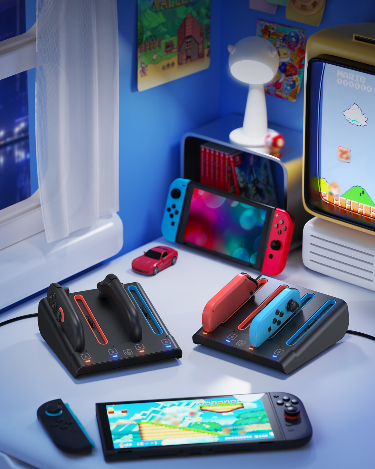 8-in-1 Charging Dock for Switch 2, Switch 1 & OLED Controllers