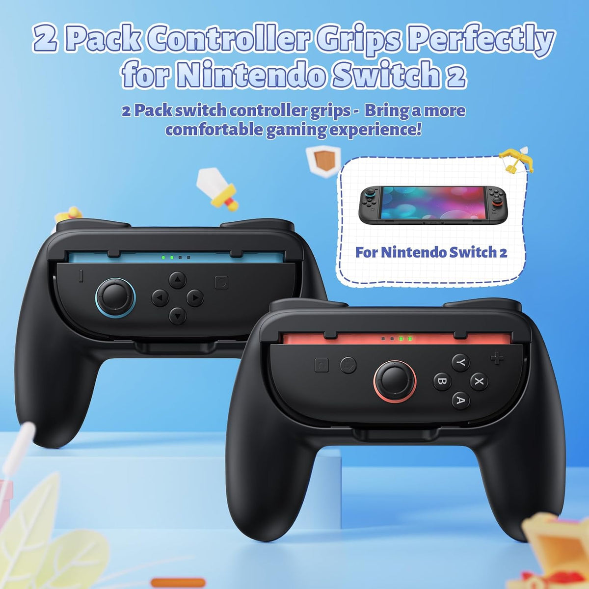Ergonomic Controller Grips for Switch 2