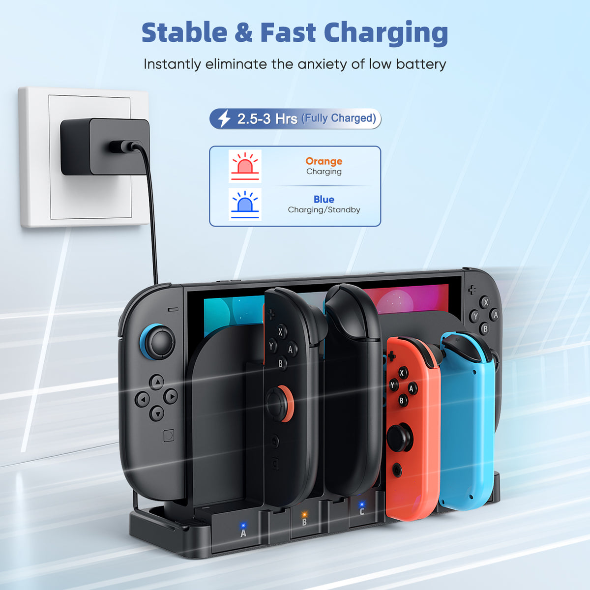 9-in-1 Controller Charging Dock for Switch 2, Switch 1 & OLED