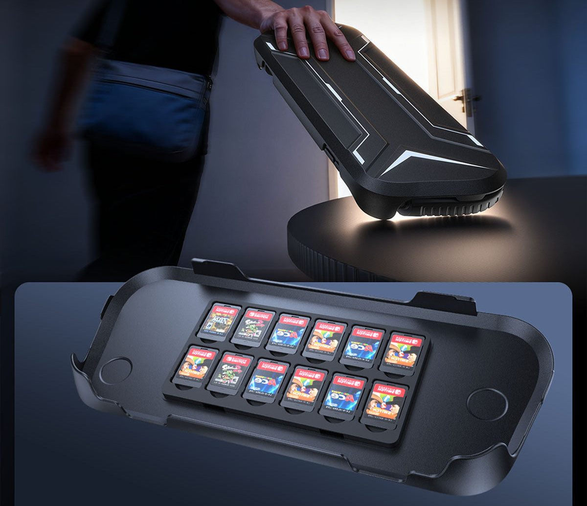 FastSnail Switch 2 front cover with 12 built-in game card slots