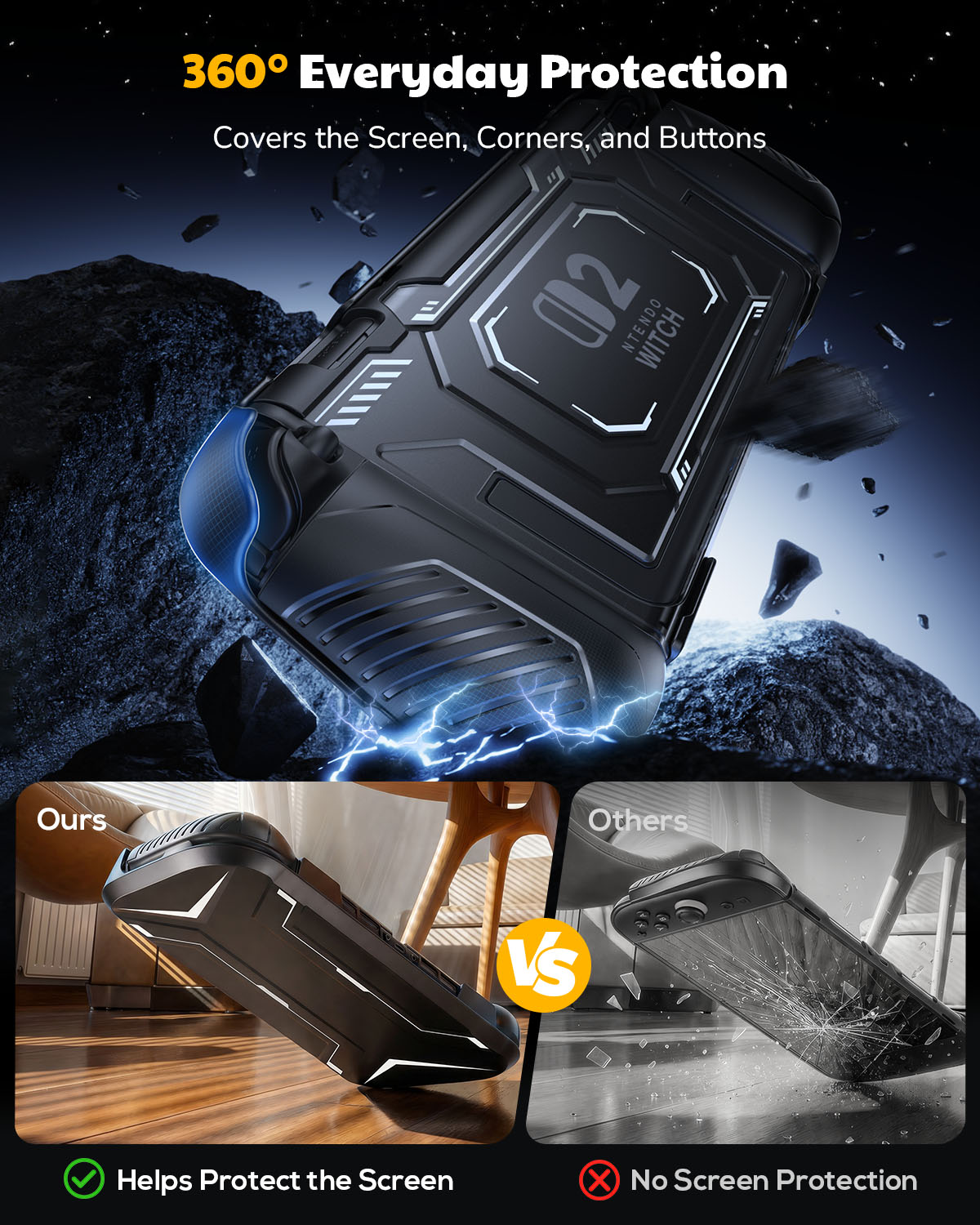 Switch 2 Charging Grip with 10,000mAh Power Bank & PD 20W Fast Charging