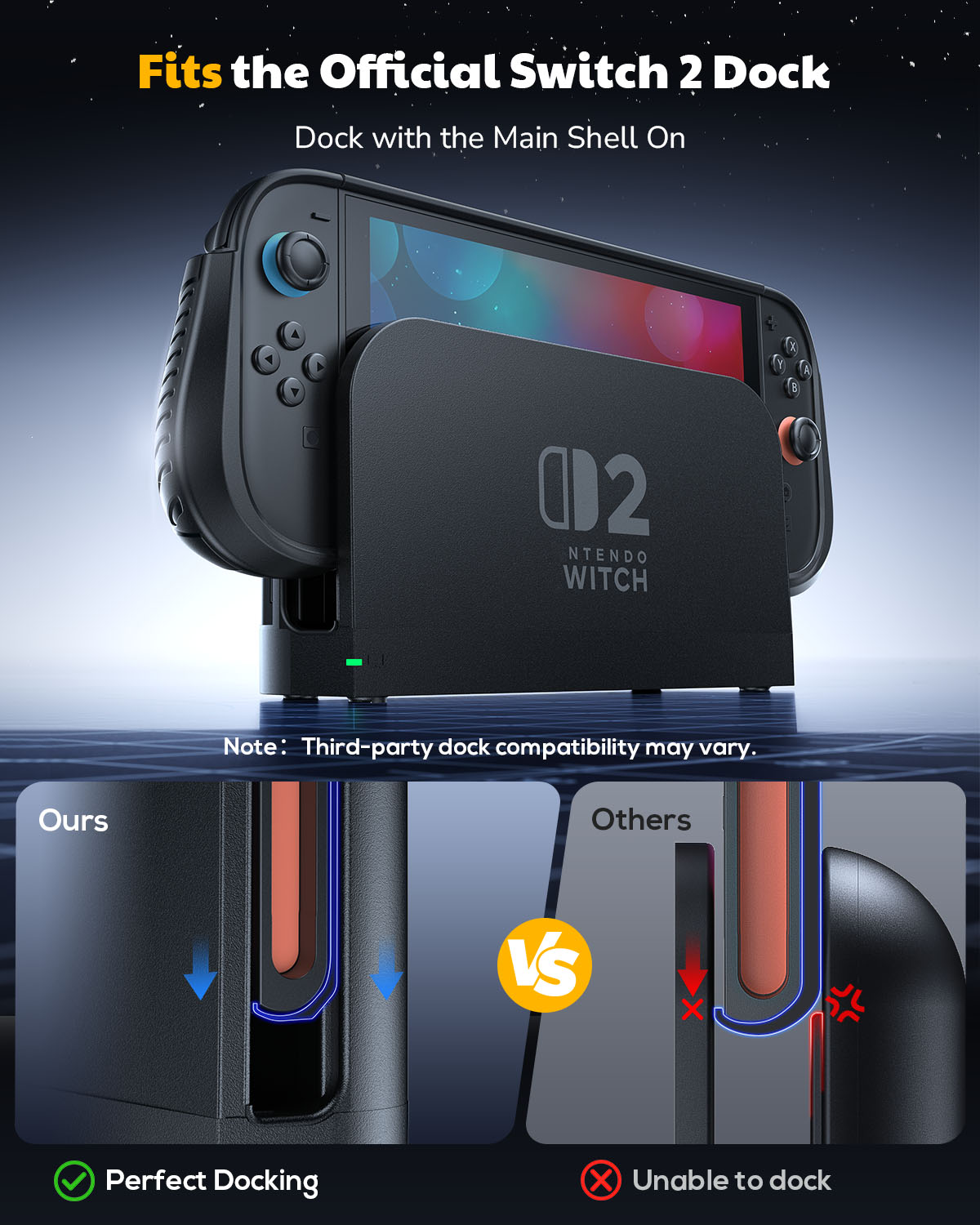 Switch 2 Charging Grip with 10,000mAh Power Bank & PD 20W Fast Charging