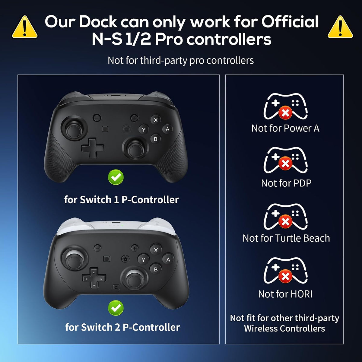 Charging Dock for Switch 2 Controllers & Pro Controllers