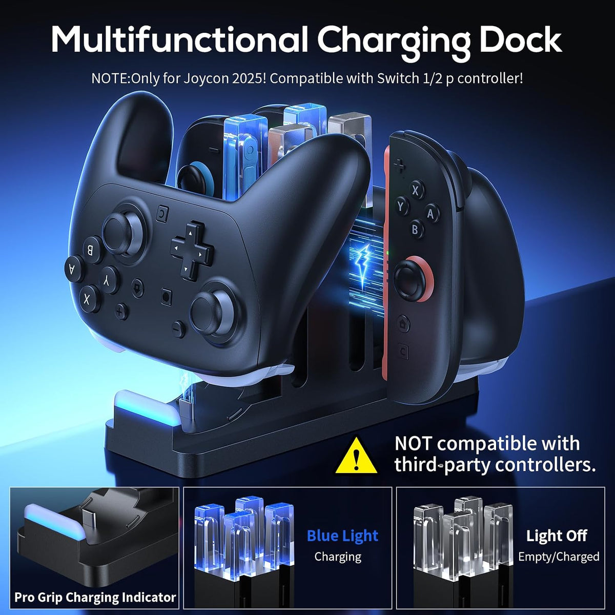 Charging Dock for Switch 2 Controllers & Pro Controllers