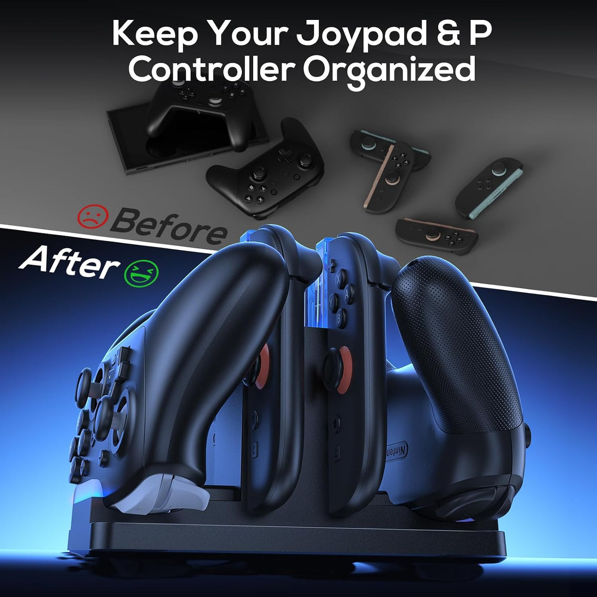 Charging Dock for Switch 2 Controllers & Pro Controllers